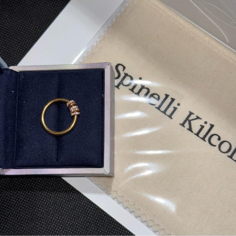 Spinelli Kilcollin Sirius 18K Yellow Gold Ring with Gold and Diamond Connectors